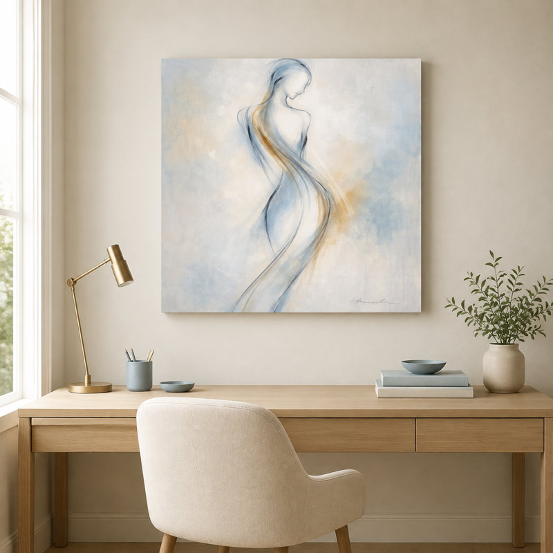 Art mural sur toile Coastal Garden, L 20 po x H 20 po x P 1,5 po