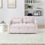 54,33 po Canapé-lit pliable polyvalent en 3 longueurs, canapé-lit moderne, canapé-lit en velours, dossier réglable (rose)