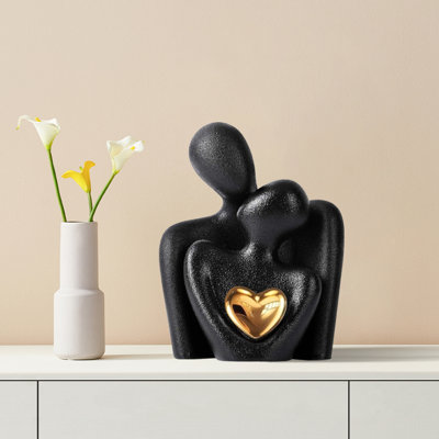 Ensemble de décoration de bureau en céramique Couple's Love - souvenir romantique pour chambre à coucher