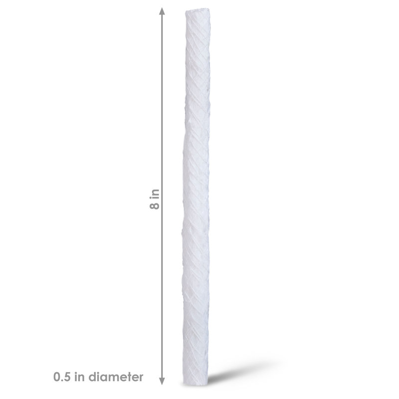 Mèches de torche d'extérieur en fibre de verre blanche 8 po Benneker, 8