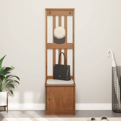 Hall Tree SANDNES 45X40x159.5 Cm Solid Wood Pine