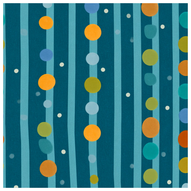 Toile à pois en toile tendue avec châssis - Décoration murale à motifs en plusieurs tailles, 32 po x 32 po