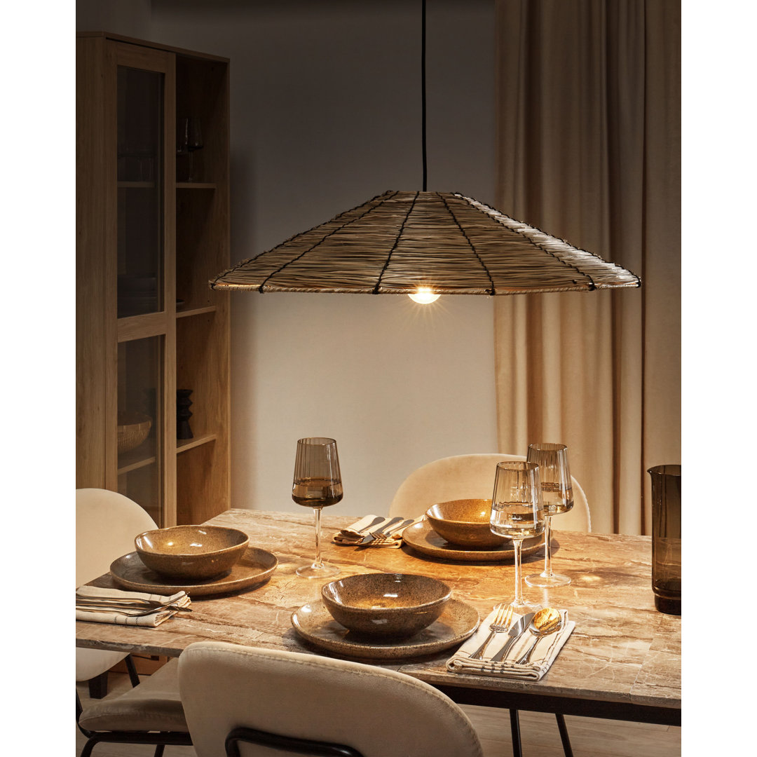 Isla 1 - Light Natural Drum Pendant
