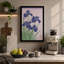 Blue Irises with Seal Japandi - Wrapped Canvas-1542707716-1542707762