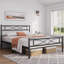 Anelis Metal Bed Frame Platform with Curved Design Headboard & Footboard-343213619-362227854