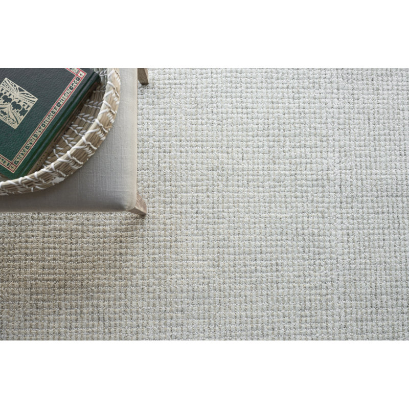 Key West Wool No Pattern And Not Solid Color Area Rug in Light Beige, Rectangle 6' x 9'