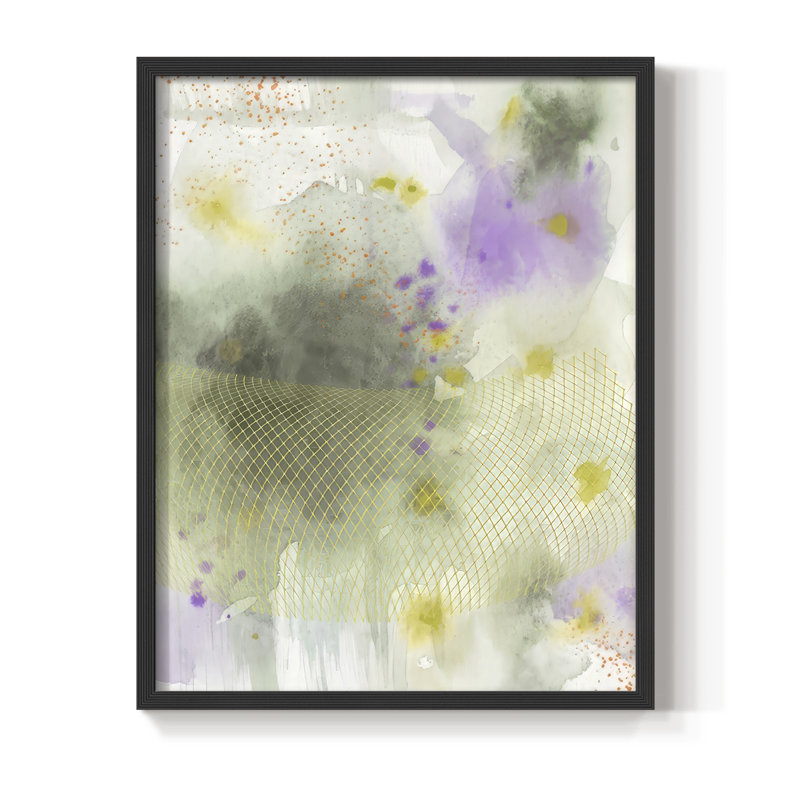 Veil Of Sunshine II Framed Print - Solid Wood, 11" H x 9" W, Black