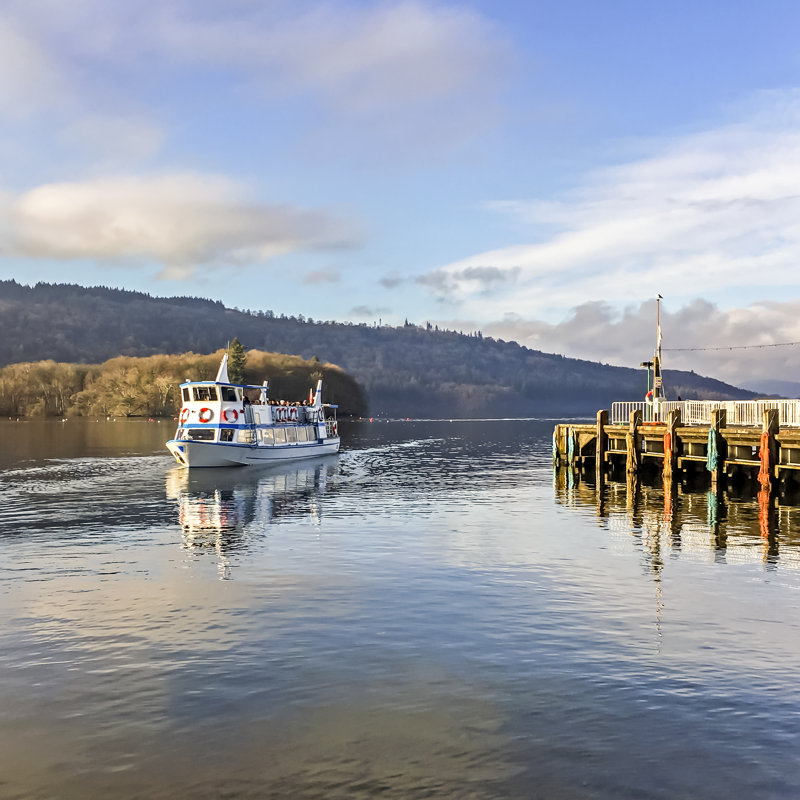 Windermere Pleasure Boat by George-Standen - Wrapped Canvas Print, 76cm H x 76cm W x 3.8cm D