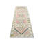One-of-a-Kind Hand-Knotted 1960s 3'1" x 9'6" Runner Wool Area Rug in Pink/Gray/Beige