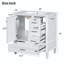 Meuble-lavabo moderne avec lavabo, armoire en bois massif blanc de 30 po avec porte à fermeture douce et 3 tiroirs-254773055