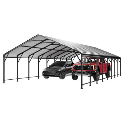 20 Ft. W X 40 Ft. D Galvanized Steel Carport