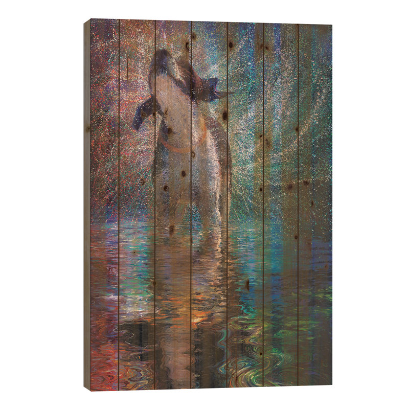Airon Canis Arcus par Iris Scott - impression sur bois sans cadre, H 26 po x l 18 po x P 1,5 po