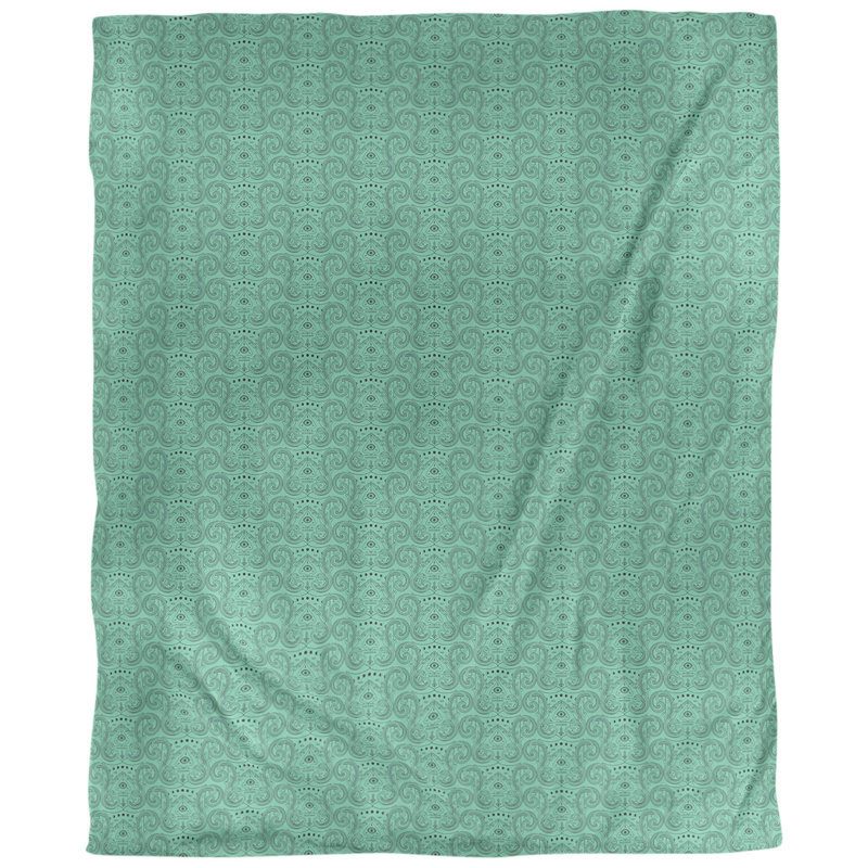 Troisième tissu oculaire, Vert jade, L 58 po x l 36 po, Sergé de coton