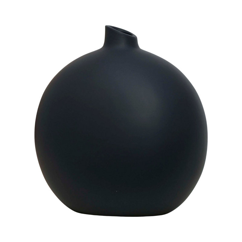 Cyna Ceramic / Porcelain Table Vase, Black