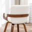 Fauteuil pivotant rembourré en similicuir Dundrod-123200610