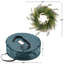Couronne de devant et sac de rangement - Couronne de fougère artificielle de 21 pouces et fourre-tout à fermeture à glissière avec poignées - Décor de verdure maison de campagne
