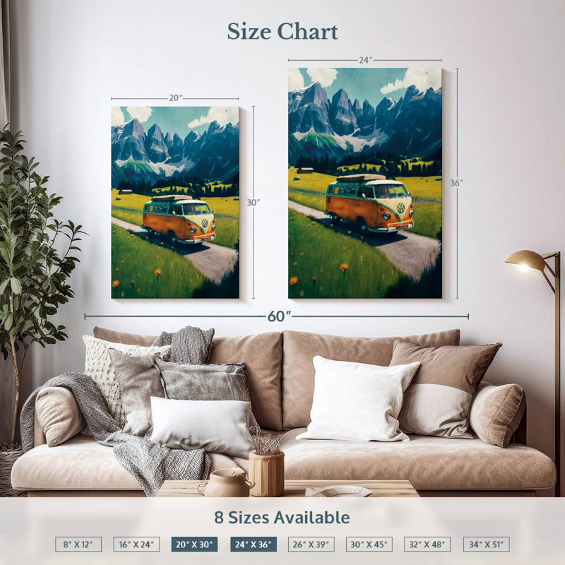 Mehar RV Through The Alps, 36" H x 24" W