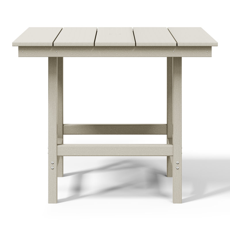 36" Square Patio Dining Table, Gray