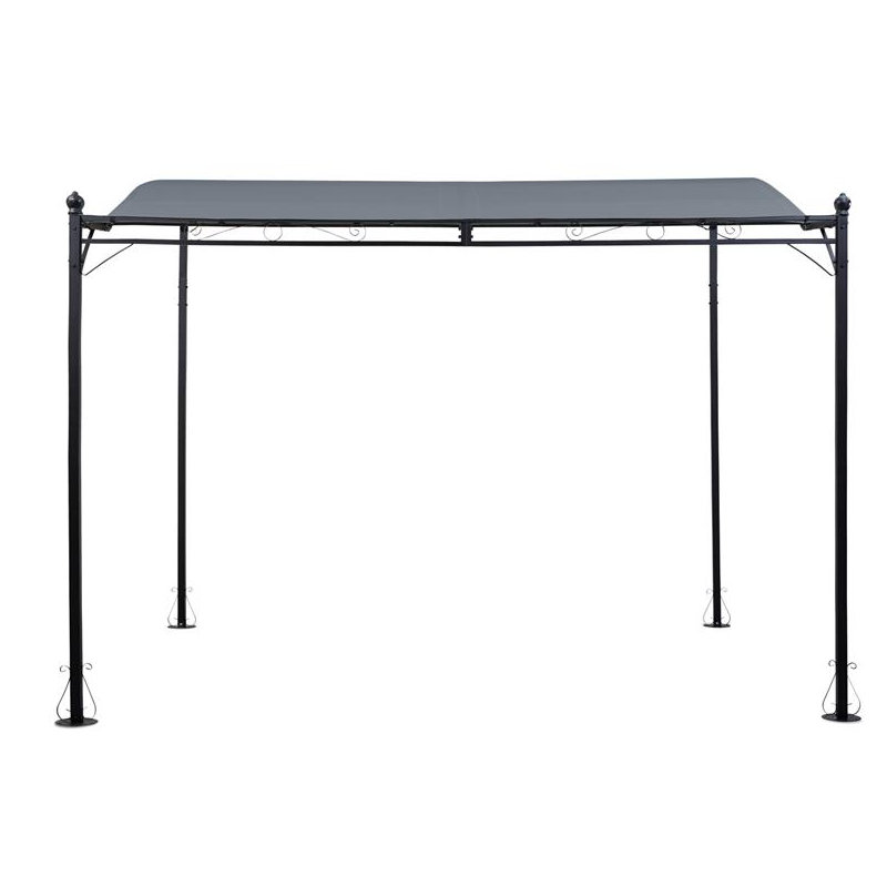 Blumfeldt Allure 0.5m x 2m Metal Pergola, Grey