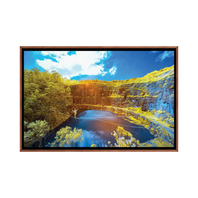 Slackline II by Glauco Meneghelli - Floater Frame Print on Canvas