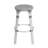 Alastair 30" Rattan Bar Stool - White/Black Dot / White Rattan Frame-88071851-88071841