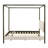 Upholstered Eastern King Canopy Bed Vanilla