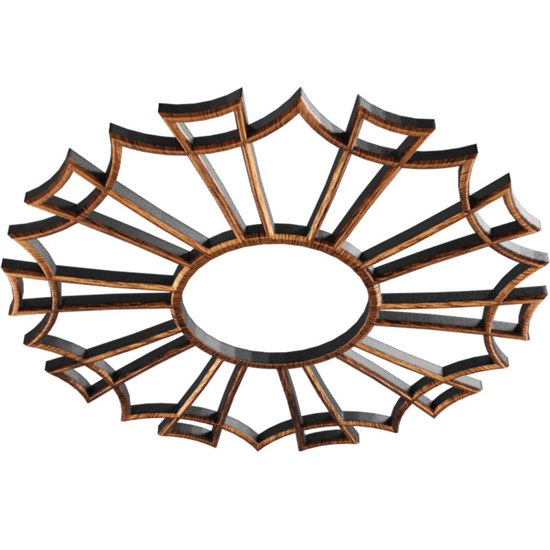 Médaillon de plafond 16 po x P 5 po x P 5 5/8 po x P 1/2 po Augustus, H 16 po x l 16 po x P 0,5 po, Cuivre antique