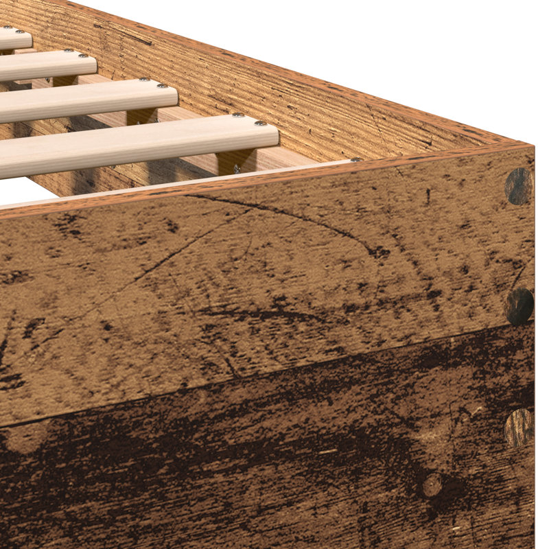 Bed, Old Wood, Small Double (4')