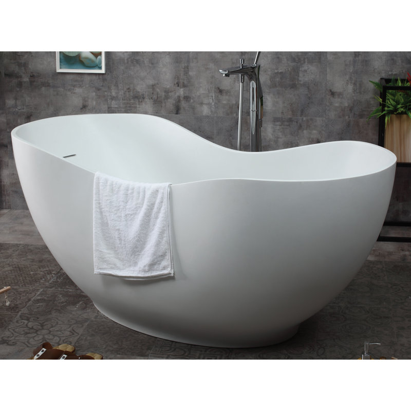 65.75'' x 31.5'' Soaking Resin Bathtub