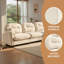 Élégant canapé modulaire 4 places en chenille beige - confortable et personnalisable pour le salon-1254917889