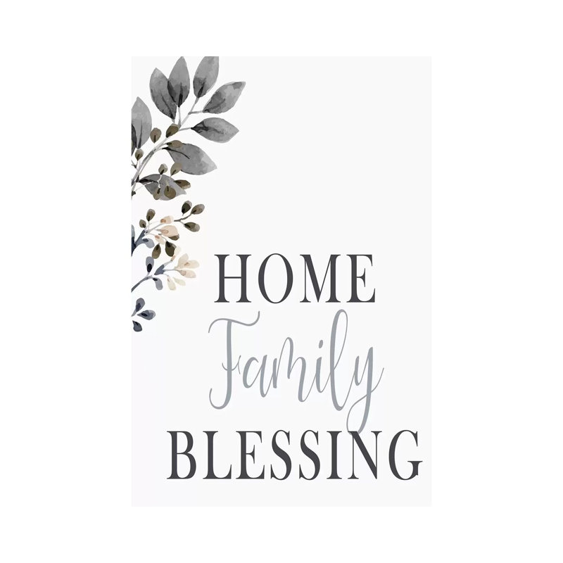 Home Family Blessing by Kimberly Allen - Print on Canvas, Wrapped Canvas, 30.48cm H x 20.32cm W x 1.91cm D