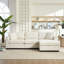 Canapé modulaire en chenille surdimensionné à 4 places en L-1916189540
