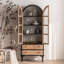 Bois massif + vitrines en verre-120232448