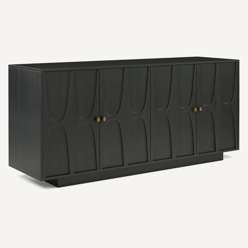 Buffet de 72 po de largeur Myers, Noir
