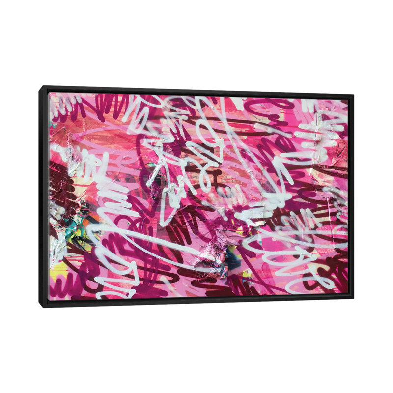 « love v », reproduction sur toile, H 18 po x l 26 po x P 1,5 po, Toile avec cadre noir, Pas de tapis