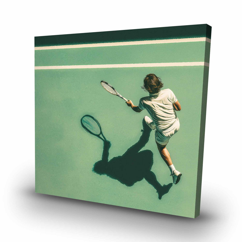 Joueur de tennis - Toile blanche pour la maison | Art