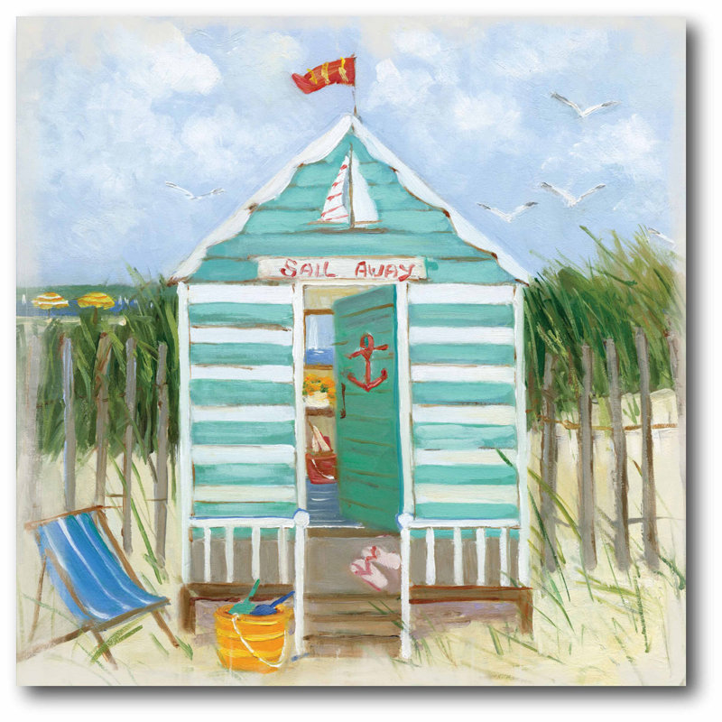 " Beach Bungalow ", 16" H x 16" W x 1.5" D