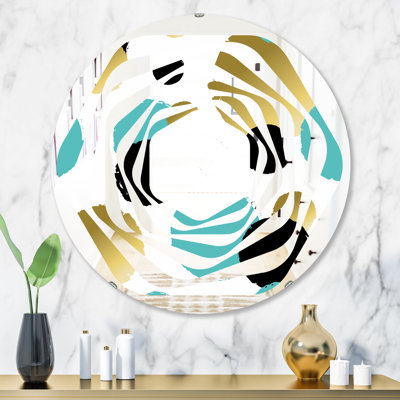Whirl and Circles Modern Frameless Wall Mirror
