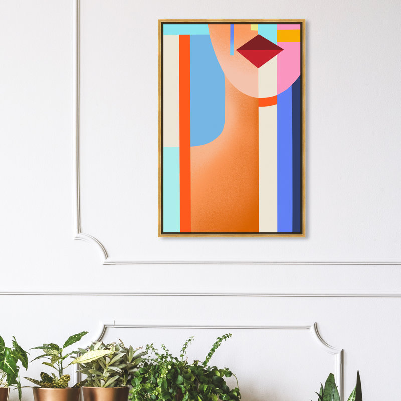 Abstract Shaped Lady III Print, Gold Framed, 30" H x 20" W