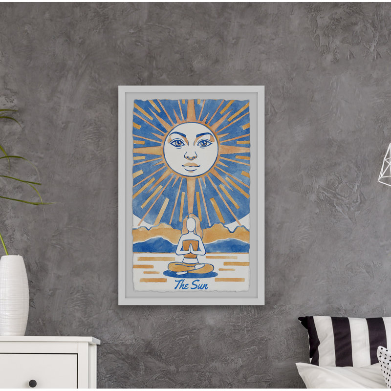 Radiant Sun - Reproduction d'art graphique sur papier encadré, H 36 po x l 24 po x 1,5 po