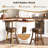 Set of Bar Stools Swivel Bar Chairs with Backrest & Footrest-1694510034-1694510036