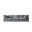 Canapé rembourré en tissu chenille désossé, canapé surdimensionné confortable à 3 places Cloud, coussin double moelleux pour le salon, gris