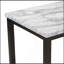 Ensemble de table de salle à manger 5 pièces en faux marbre avec 4 coussins épais, blanc / beige + noir