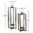 2 Piece Metal Tabletop Pillar Set