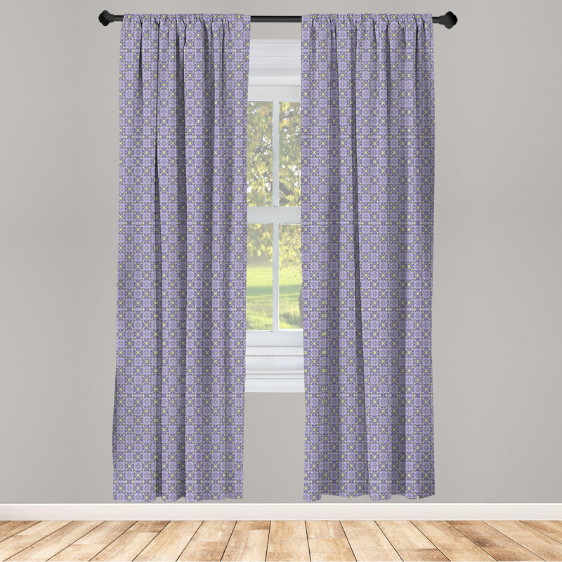 Floral Semi-Sheer Rod Pocket Sliding Panel, 28" x 84"