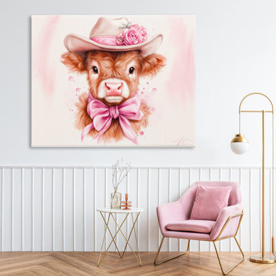Jolie toile de vache rose, design par Shawna Stewart