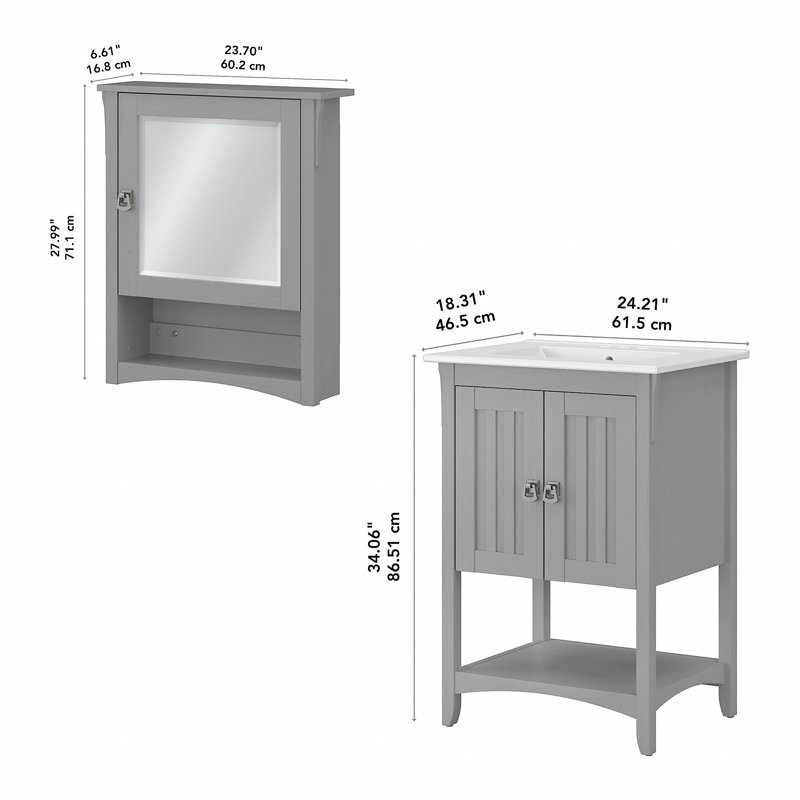 Single Bathroom Vanity with Ceramic Top