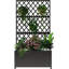 Ensemble pour jardin surélevé avec jardinière - pot à fleurs multifonctionnel en métal 3 en 1, fabrication en acier galvanisé durable, roulettes verrouillables, drainage et conception verticale mince-1273429640