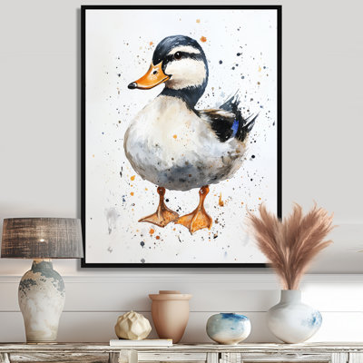 Waddling Feet Duck Watercolor - Duck Canvas Print
