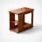 Arelthos Solid Wood Folding End Table Desk with Rolling Storage and Foldable Top